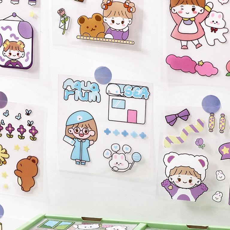 

HOT ITEM ボ 100 Lembar Stiker Motif Kartun Korea Lucu Anti Air Dekorasi Handbook Scrapbook DIY ❁
