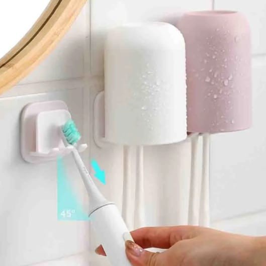 Gantungan Sikat Gigi Tempel Dinding / Holder ToothBrush Sikat Gigi White_Cell