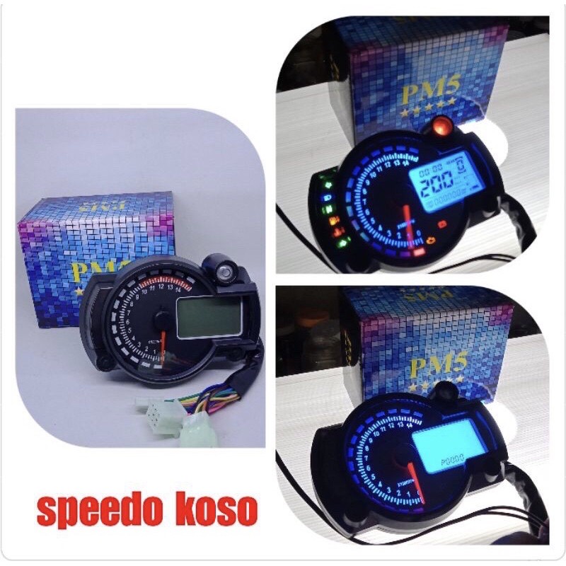 SPEEDOMETER ASSY KOSO &amp; babon bulat km assy koso babon