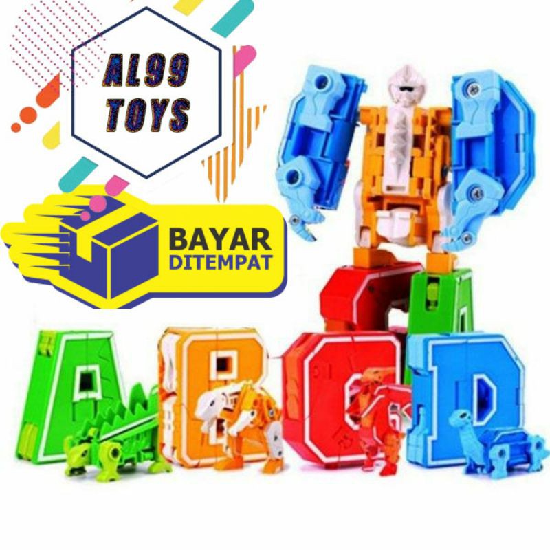 Mainan Edukatif Robot Huruf ABCD