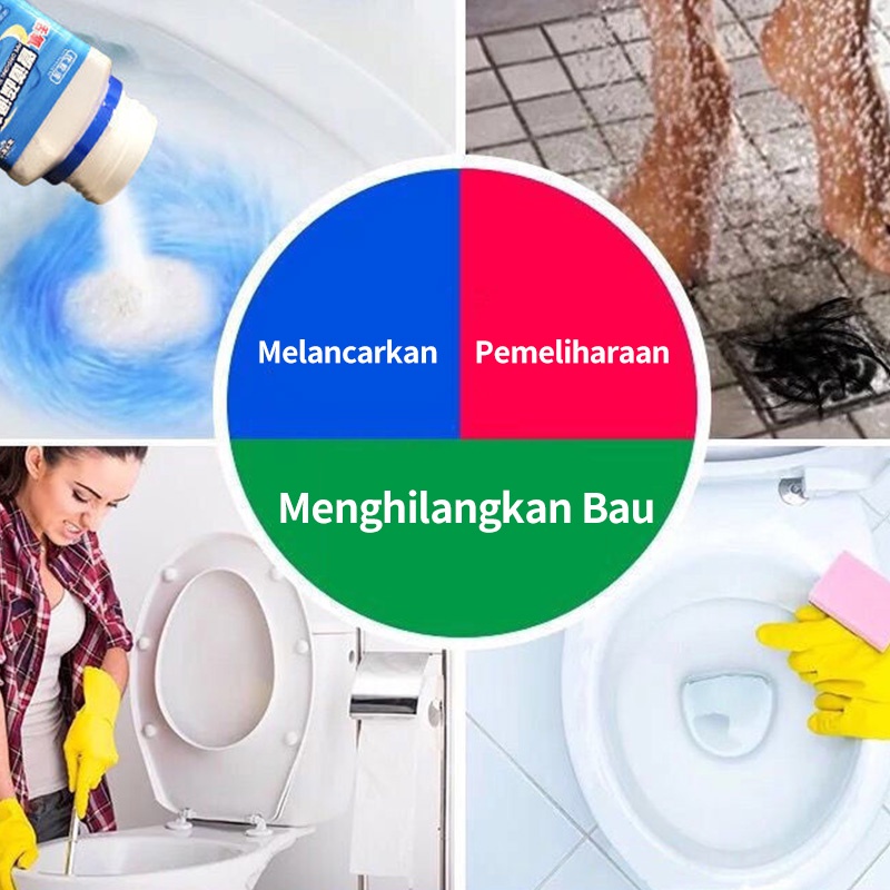 Bubuk Pipa Anti Sumbat/Anti Sumbat Mampet Pembersih Saluran WC Kloset dan Saluran Pipa