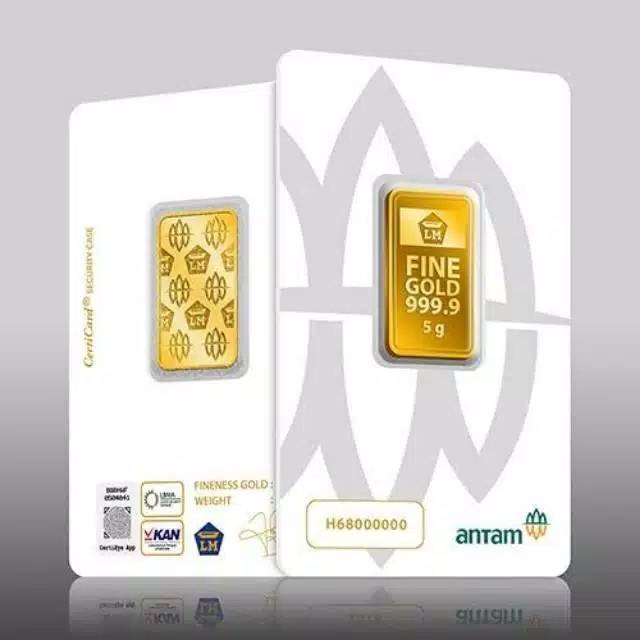 Emas antam 5gram cetakan tahun 2019