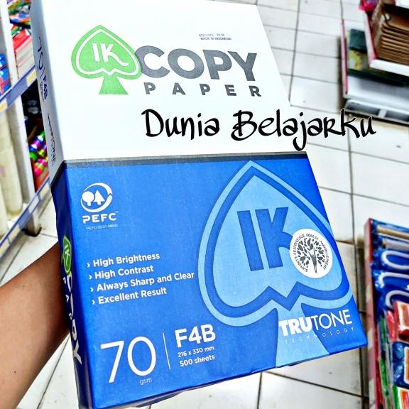 

❈ Kertas HVS F4 / Folio 70 gr Copy Paper / HVS F4 Murah / 1 RIM 500 Lbr - IK PAPER F4 70 ✹