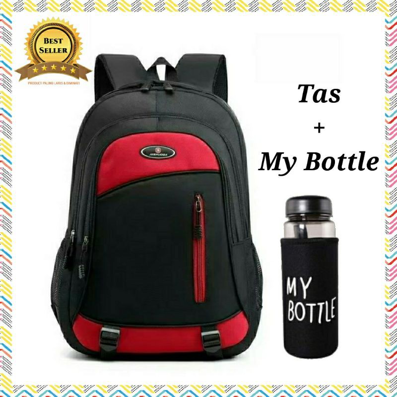 Tas Ransel Kantor Tas Backpack Pria Tas Punggung Tas Sekolah Laki Laki Free My Bottle