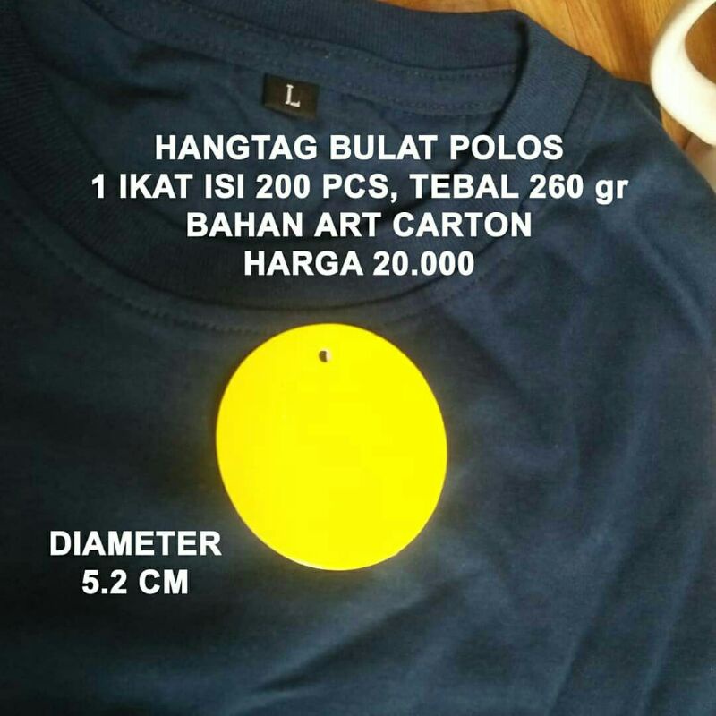 

HANG TAG BULAT / Hangtag baju /Tag kosong murah / Tag isi refil gun / 200 PCS / HANTAG BULAT/ HENGTEG POLOS BULAT / PRICE TAG / LEBEL KERTAS / LABEL BAJU