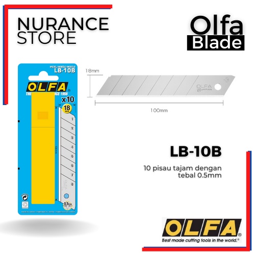 

REFILL BLADE OLFA LB-10B UNTUK CUTTER OLFA L-1 L-2 L-5 CL OL