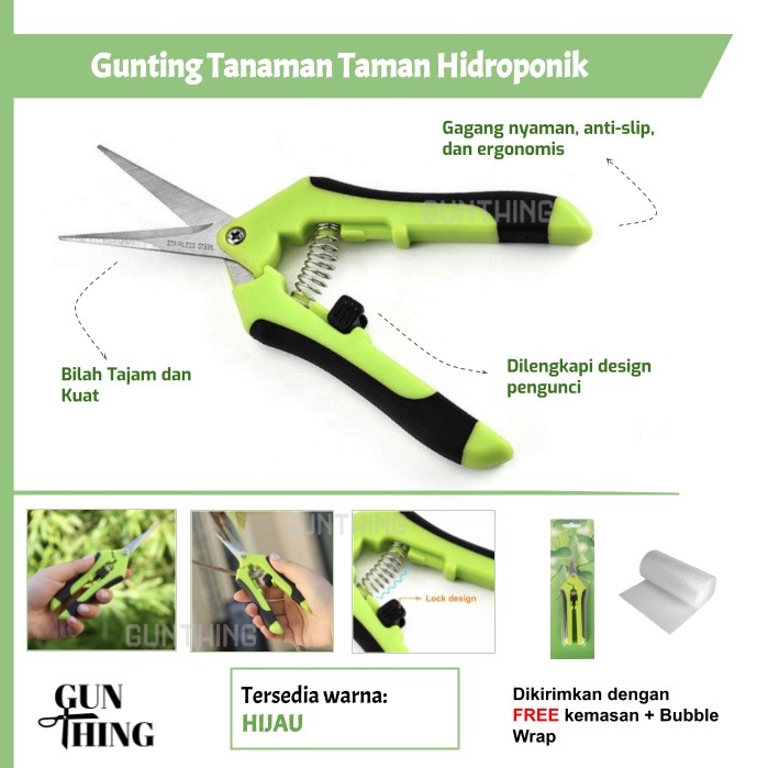 Gunting Tanaman Taman Hidroponik / Gunting Mini Dahan Bunga Bonsai Kebun / Garden Pruning Mini