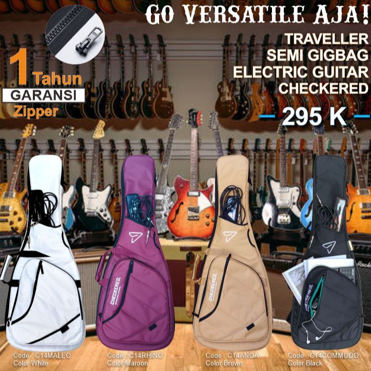 Tas Gitar Elektrik Semi gigbag Checkered