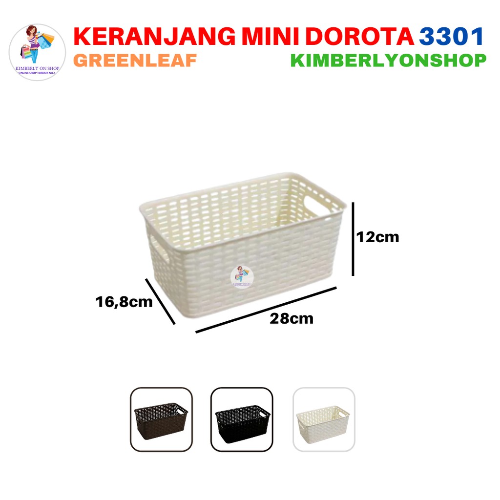 Keranjang Mini Serbaguna Dorota 3301 Green Leaf