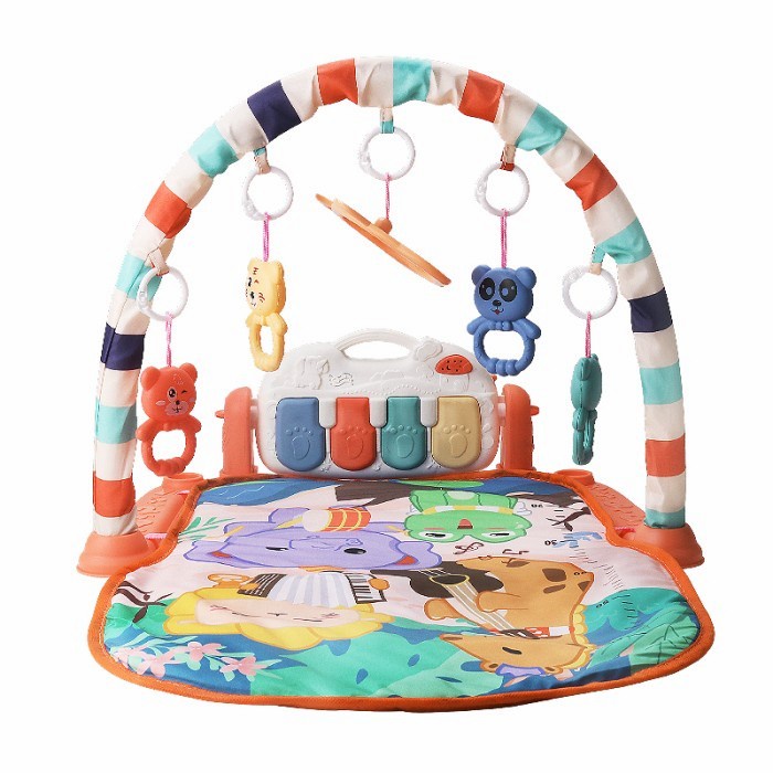 TokoPapin Play Gym Anak Bayi Play Mat Piano Rattle Mainan Edukasi Anak Bayi Newborn Playgym