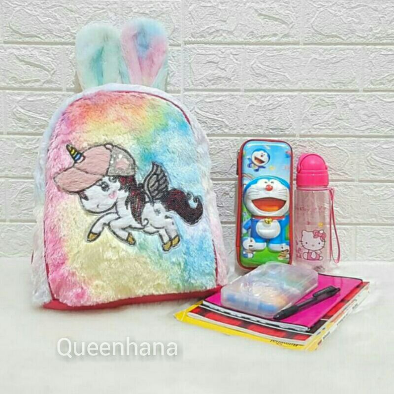 Tas Ransel Anak Tas Ransel Bulu Tas Ransel Unicorn