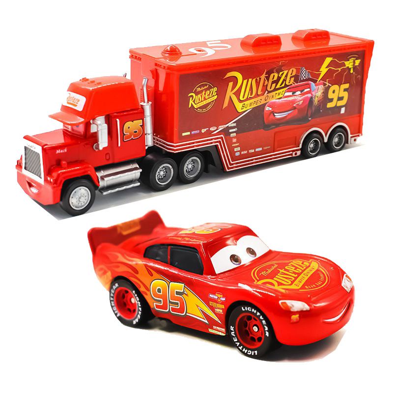 Racing Cars Mc Uncle Mcqueen Roadblock Cool Sister 95 Cargo Car Alloy Toys