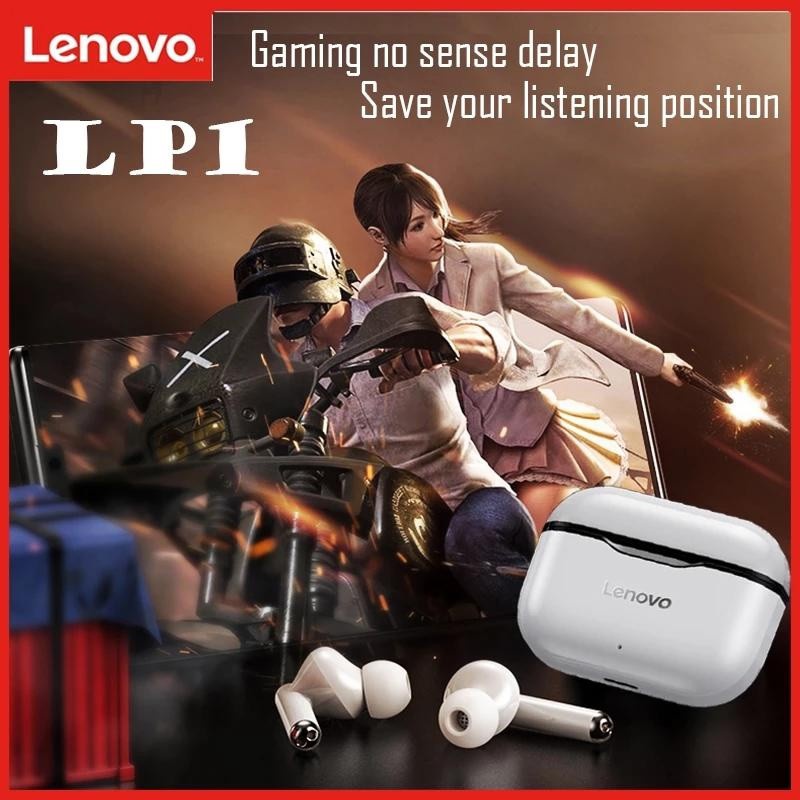 LENOVO LivePods LP1 - TWS Bluetooth Earphone with 300mAh Storage Box - Earphone TWS dari LENOVO