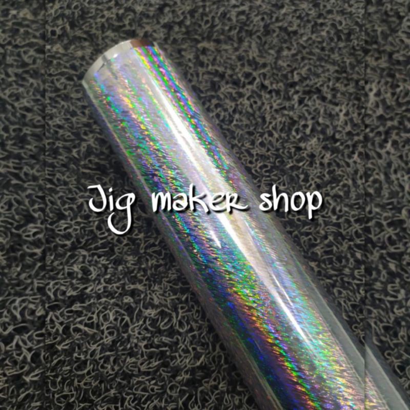 hologram hot stamping foil lure dan metal jig - USA/ CROWN ORIGINAL- motif Heavy rain- lebar 64cm