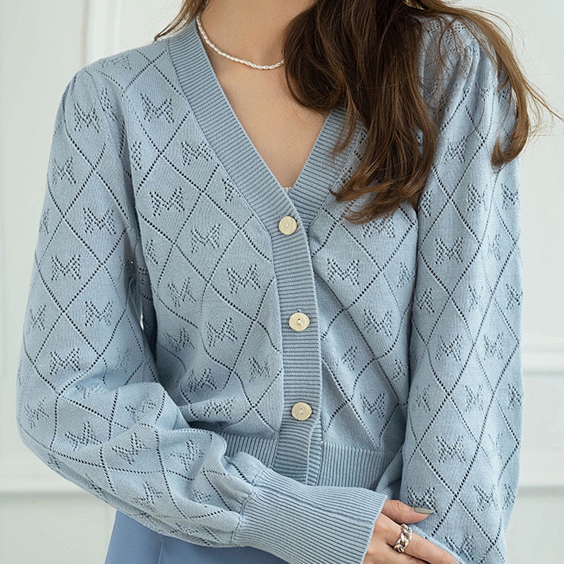 Neva Cardi Top Knit Import Blouse Wanita Atasan Outer Rajut - TM (CX1623)