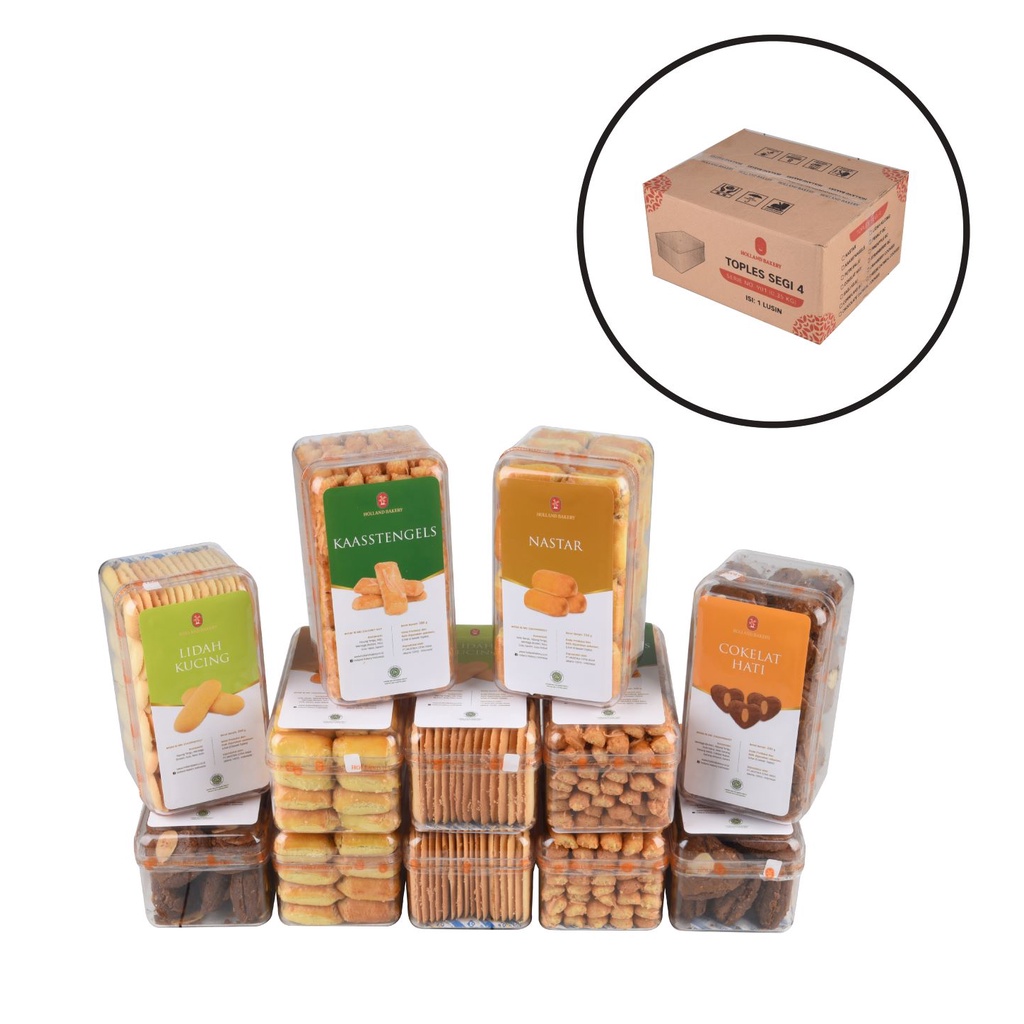 

Paket Kue Kering segi 4 mix isi 12