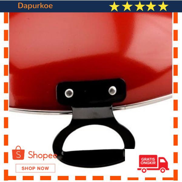 Promo Maspion Wajan Penggorengan Wonder Wok 36cm - Merah Elegan