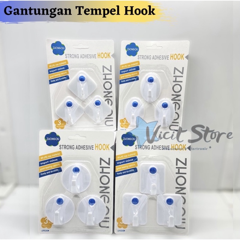 Gantungan / Cantolan Tempel 3 Hook