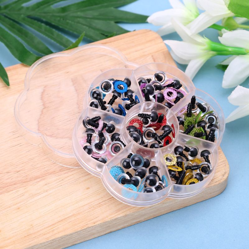 Mary 70Pcs 10mm/0.39in DIY Untuk Boneka Wayang Mata Plastik Safety Washers Pads Untuk Handm