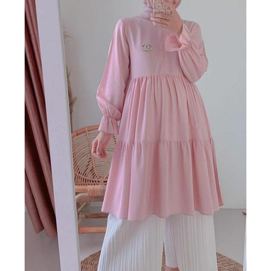 Il - Atasan Muslim Wanita Jumbo | Soraya Tunik Polos Jumbo Wanita Muslim