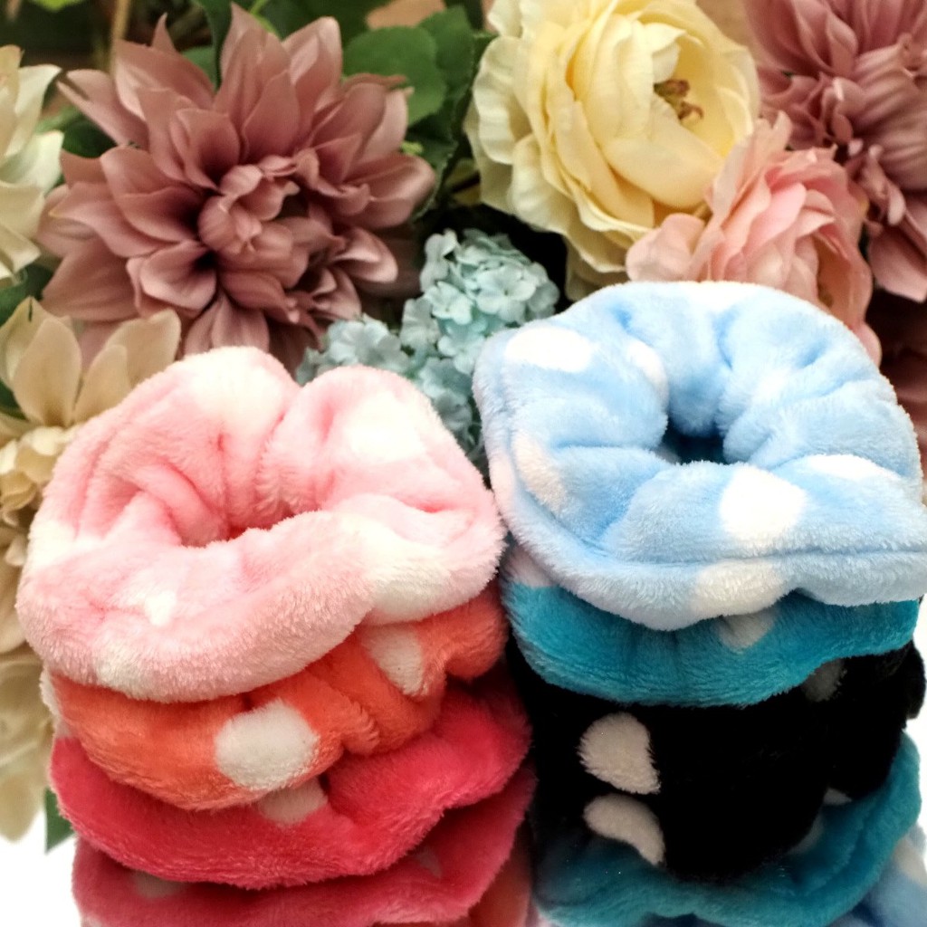 Scrunchie Bulu Handuk HALUS LEMBUT SOFT Ikat Rambut Kain Kunciran Kuncir Scrunchies Korea