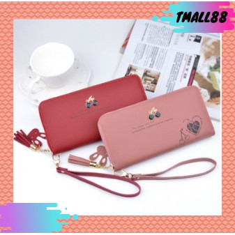 ♥TMALL88♥ DOMPET PANJANG TALI / BERMOTIF CERRY / DOMPET CANTIK / MURAH