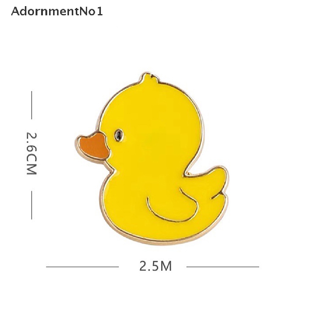 (AdornmentNo1) Bros Pin Enamel Desain Bebek Kuning Lucu