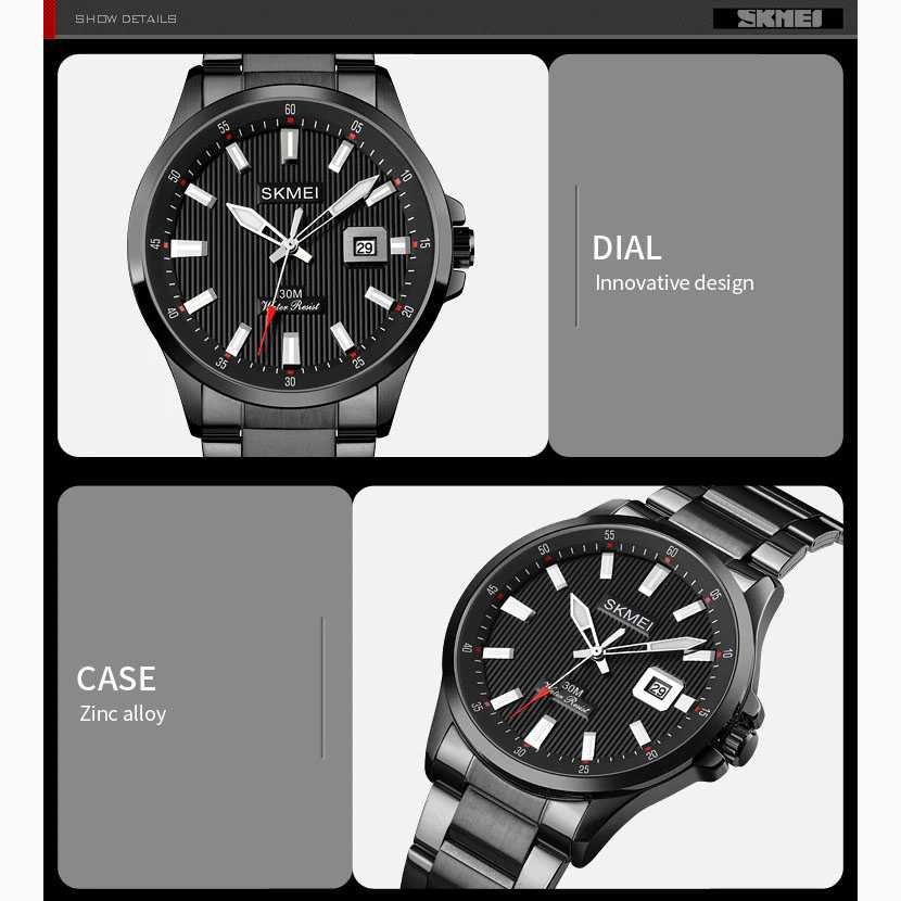 IDN - SKMEI Jam Tangan Analog Pria Stainless Steel - 1654