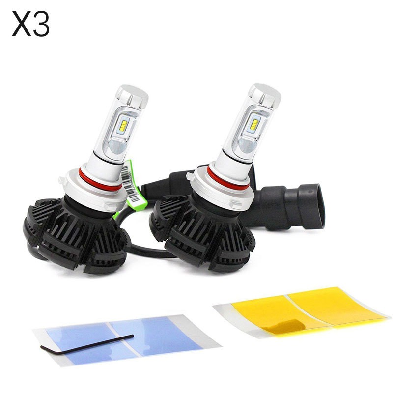 X3 Lampu LED H1 H3 H3 H7 H11 9006 HB3 HB4 untuk Headlight Mobil