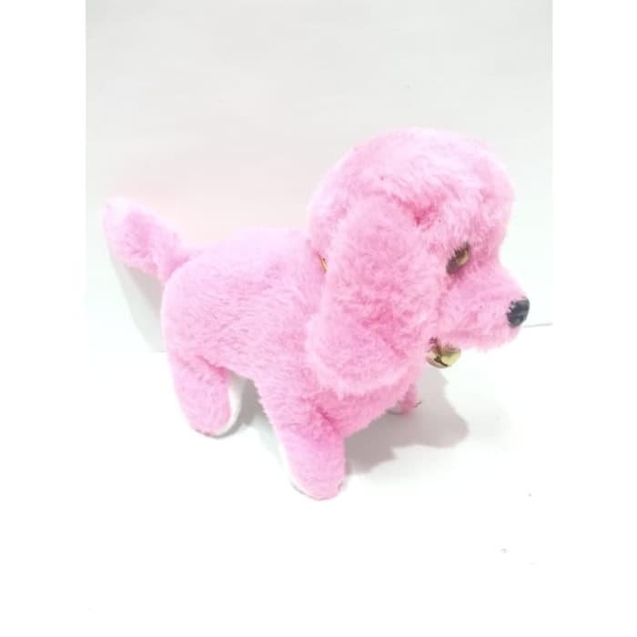 Unik Boneka Anjing Baterai Mainan Anak Laki Laki dan Perempuan Pink Murah