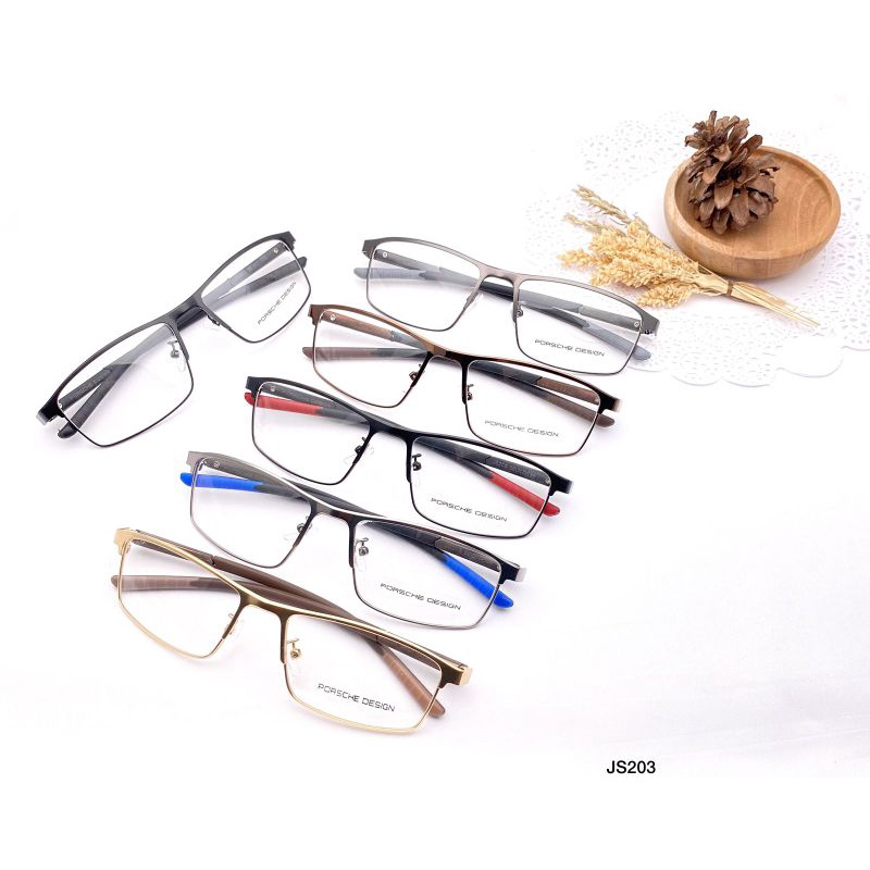 frame kacamata tangkai per pria sport sporty bahan titanium JS203