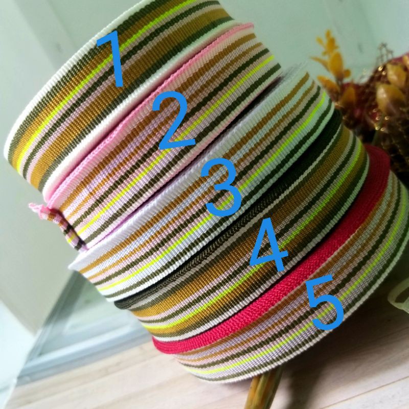 

per rol 15 meter,pita salur pelangi lebar 2cm
