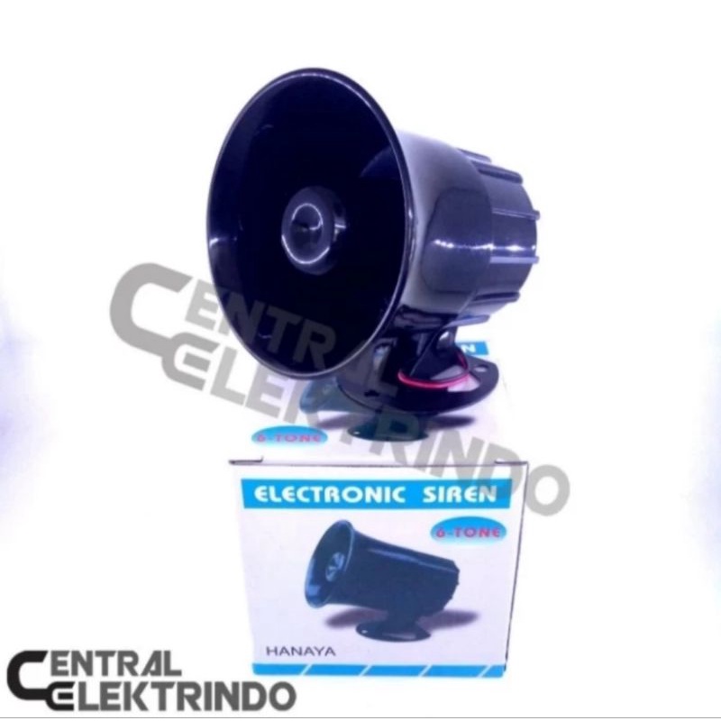 Sirene Alarm HANAYA 6 Suara / 6 Tone High Decibel Active Horn 12V 20W