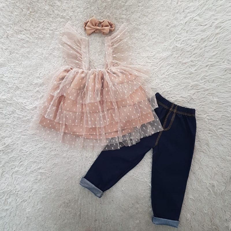 Baju Anak Perempuan Polly tutu  pants