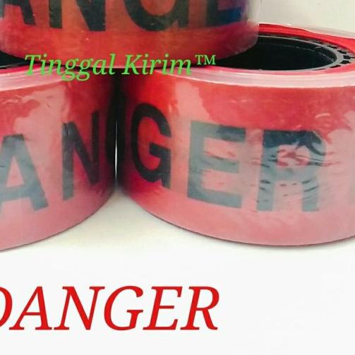 

✧ police line barricade tape "DANGER" ukuran 3" x 300 meter ♂