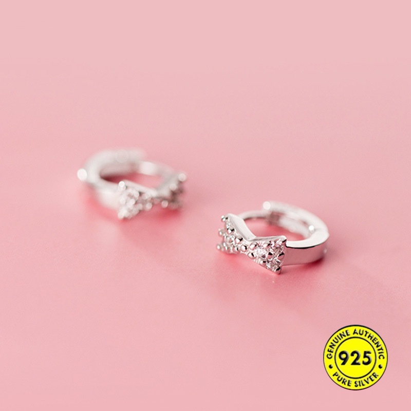 Anting Klip Bentuk Pita Gaya Korea Untuk Wanita