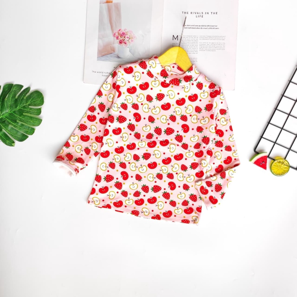 Promo !! Atasan anak perempuan import / Atasan lucu untuk anak / Atasan salad fruit fresh ukuran 1-3 tahun
