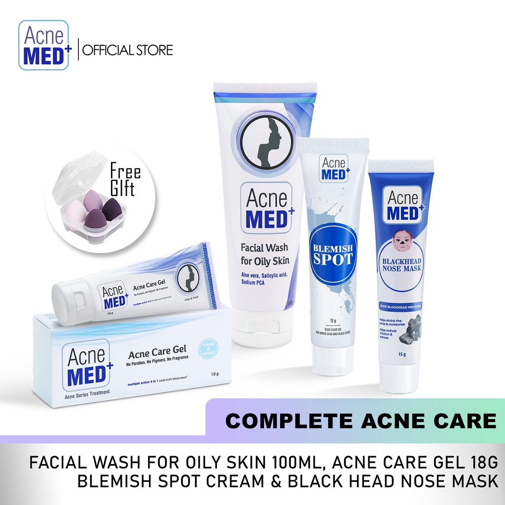 Jual Paket Acnemed Facial Wash for Oily Skin 100+Acnemed Blackhead Nose