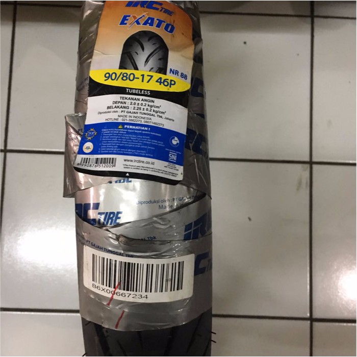 Ban IRC 90/80-17 NR88 EXATO Tubeless