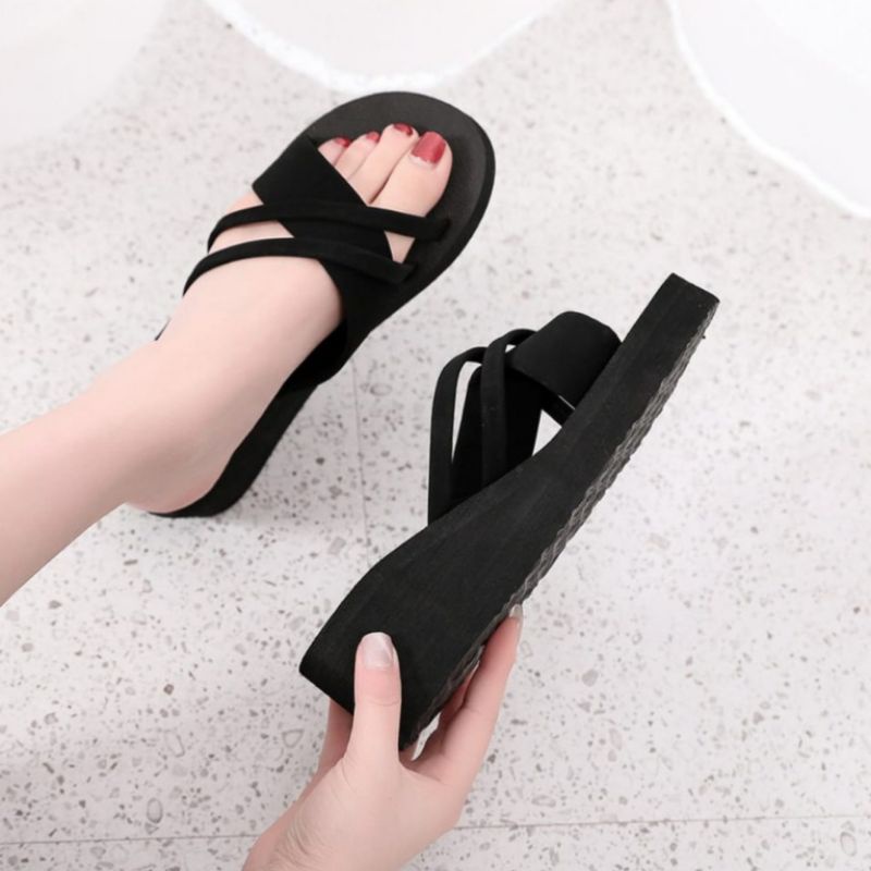 SANDAL WEDGES WANITA SILANG MELIA