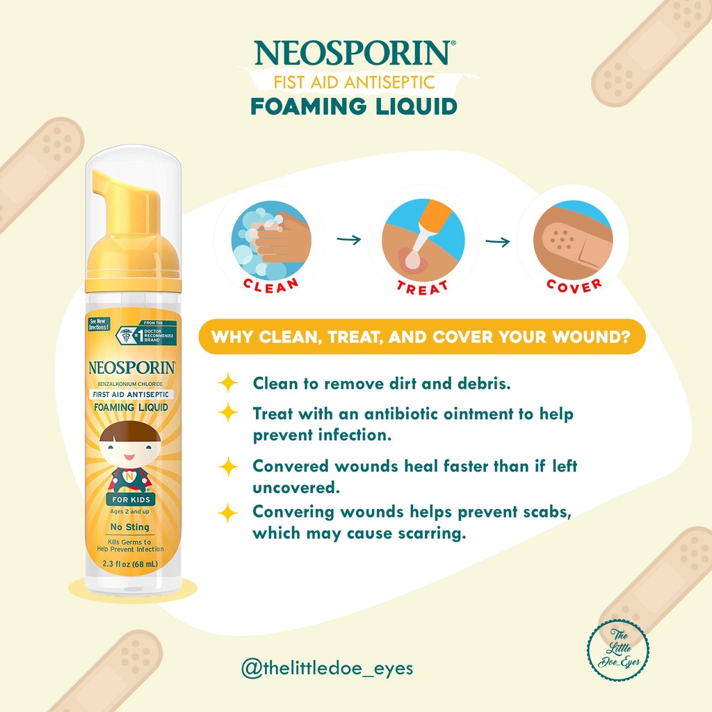 [READY] Neosporin Fist Aid Antiseptic Foaming Liquid / Neo to Go / Pain Relief EXP  2023