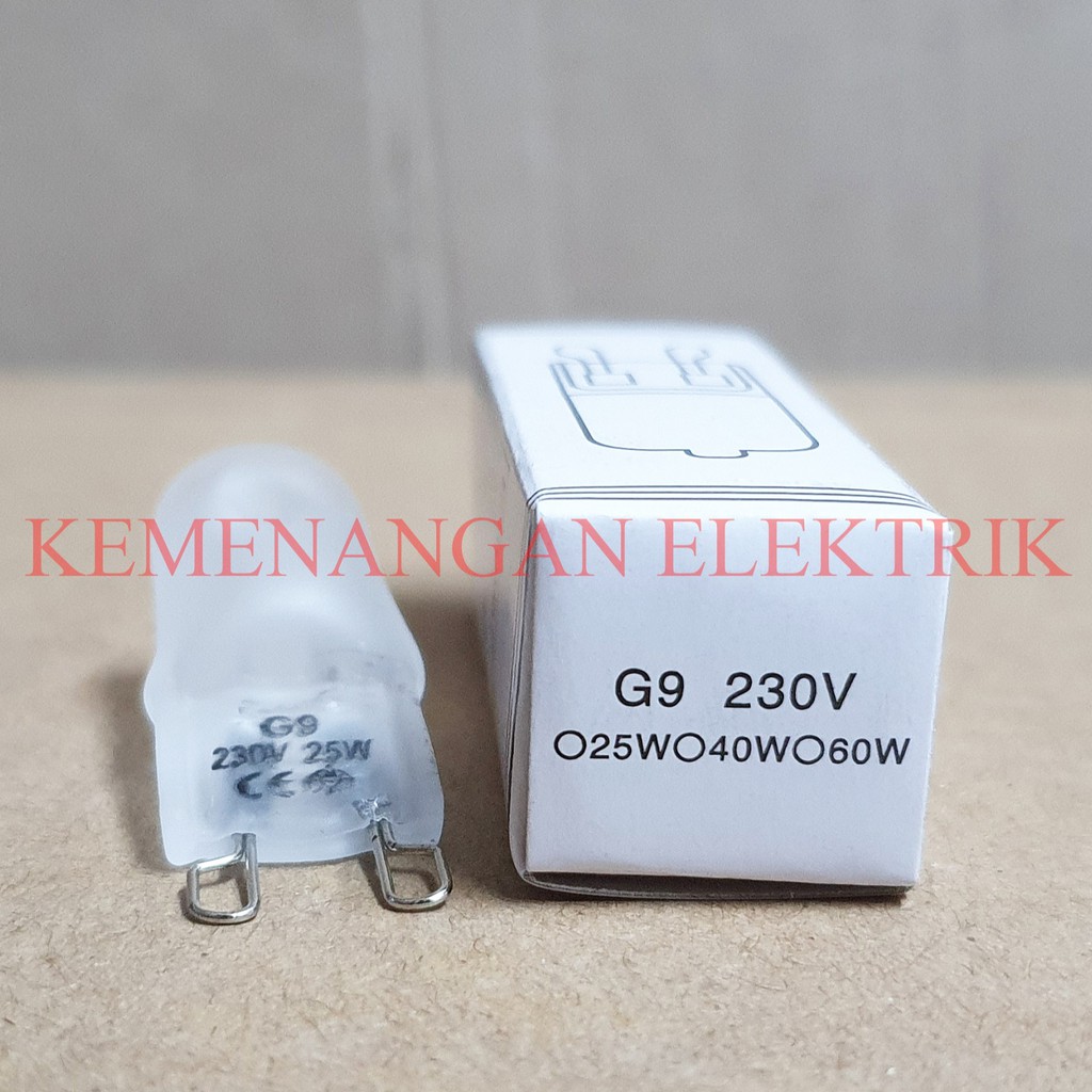 LAMPU HALOGEN KACANG HALOPIN G9 25W 220V / 25 W 25WATT 25 WATT SUSU