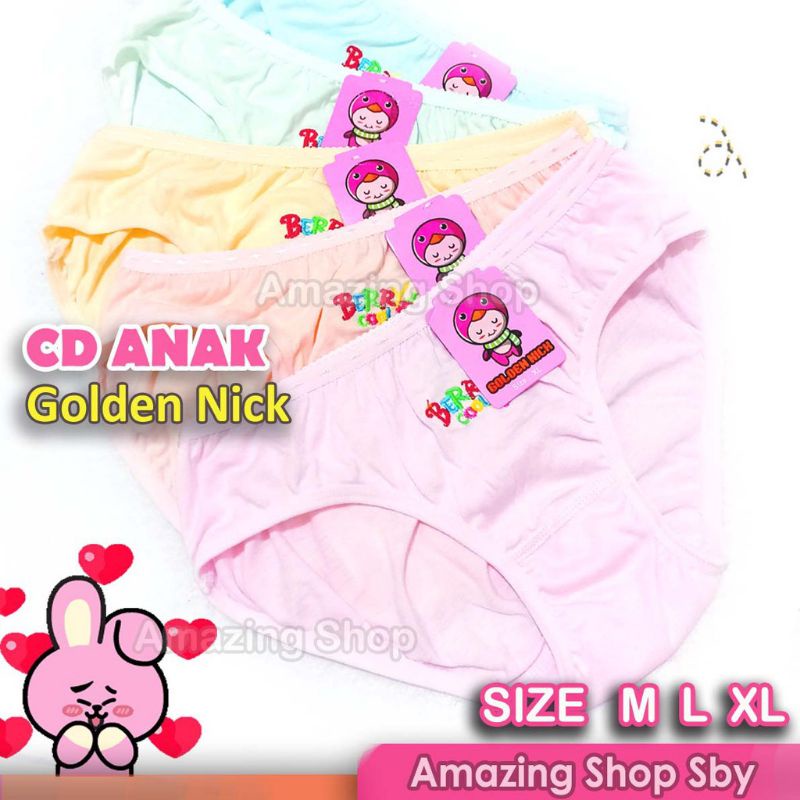 Grosir Lusinan CD Celana Dalam Anak Perempuan Cewek Golden Nick CD Anak GN Murah Termurah