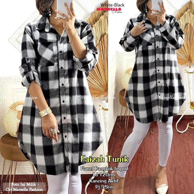 Faizah Tunik Matt Flanel Bangkok Import Tunik Import Tunik Flanel Tunik Kekinian Tunin Daily Good Qu