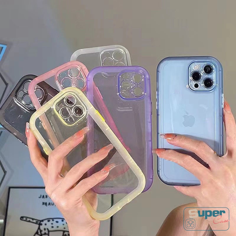 Case Pelindung Lensa Kamera Tahan Banting Warna Permen Untuk iPhone 11 XR X XS max 12 13 11 pro max