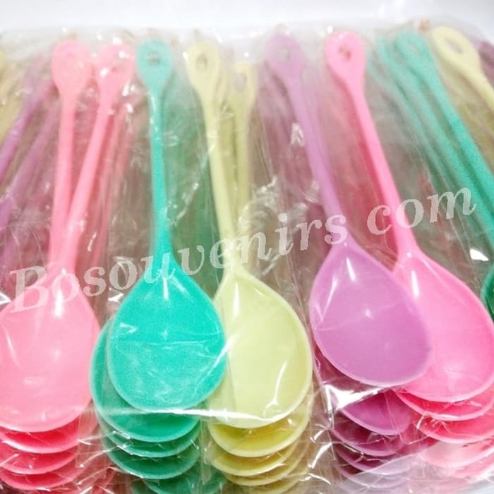 1 pcs Sendok Plastik Jus Eskrim / Sendok makan Bayi / Souvenir Unik