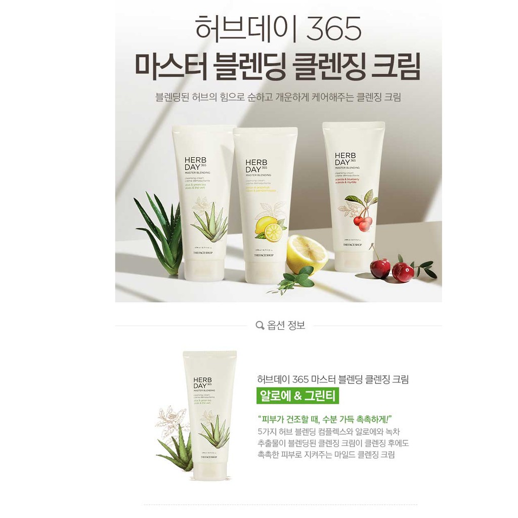 THE FACE SHOP - Herb Day 365 Master Blending Cleansing Foam 170g New Pack