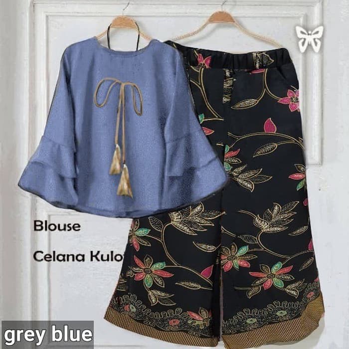 Atasan promo wanita / cewe Set Kulot Batik  bulu untuk kerja pesta kantor
