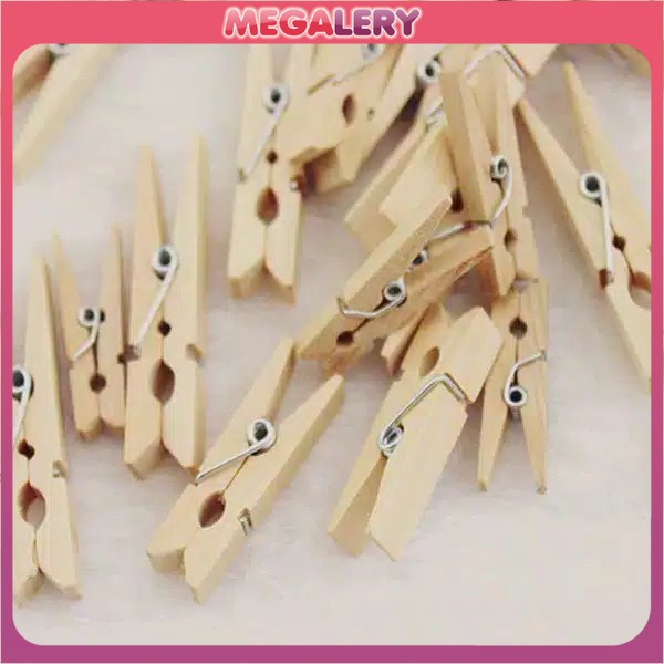 Klip Jepit Polos Mini Bahan Kayu Ukuran 2,5cm 3cm 3,5cm 4,5cm 6cm Untuk Menggantung Foto wooden clip Murah