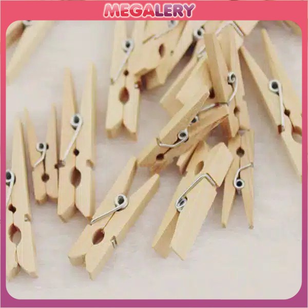 Klip Jepit Polos Mini Bahan Kayu Ukuran 2,5cm 3cm 3,5cm 4,5cm 6cm Untuk Menggantung Foto wooden clip Murah